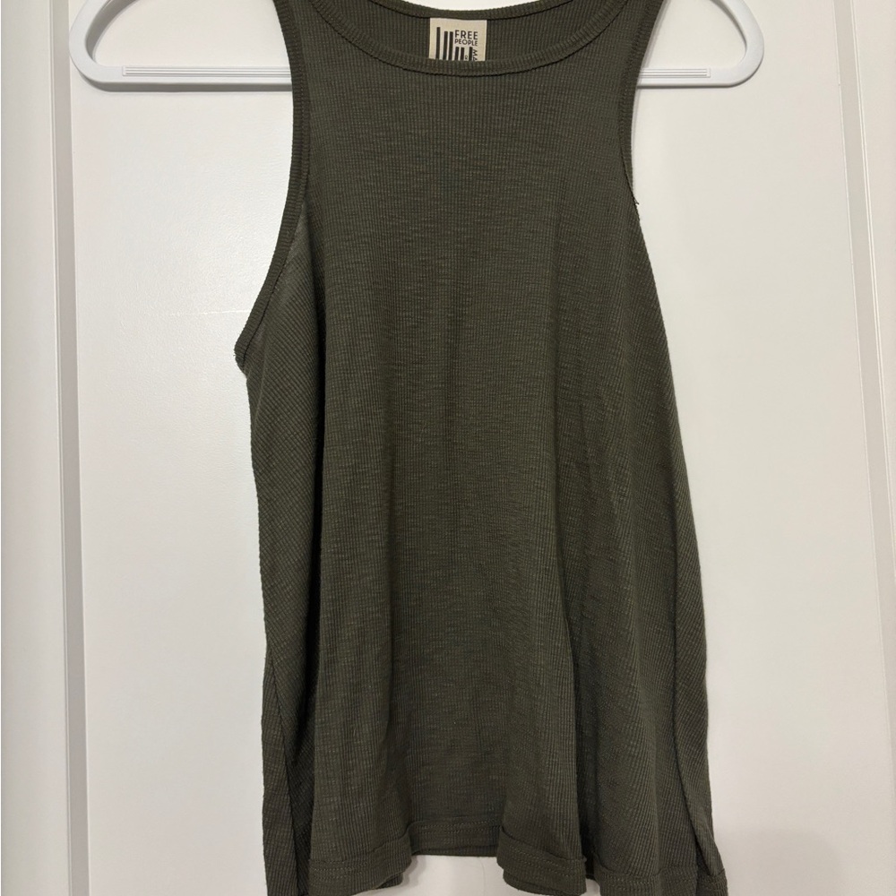 Free People Olive Green Tank Top
